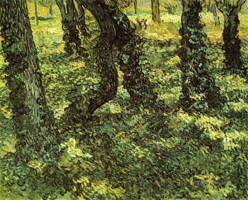 Troncos de árboles con hiedra Vincent van Gogh Pinturas al óleo